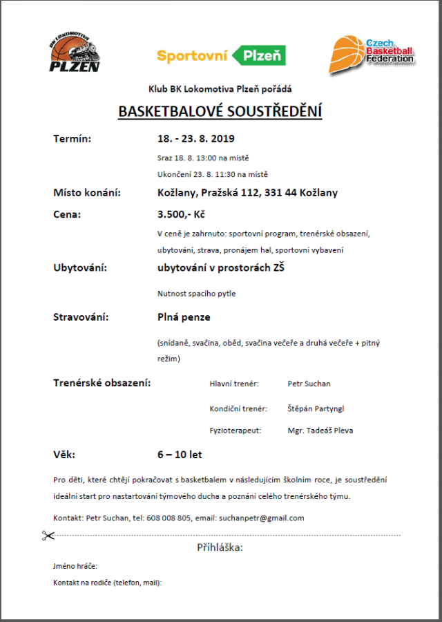 Basketbalové soustředění pro nejmenší